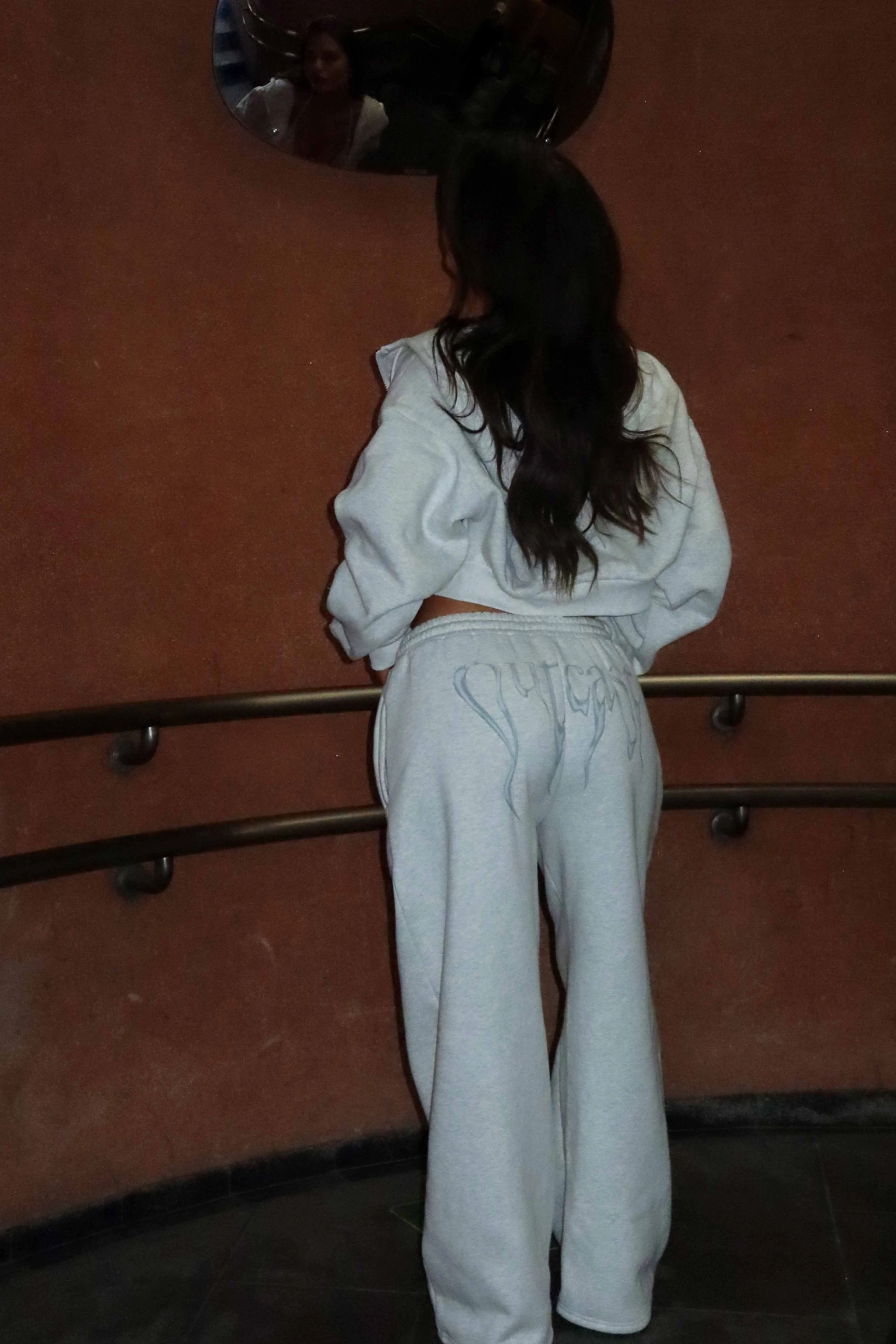 NYA CROPPED HOODIE GREY Modular Layering System Thermal Insulation Layer