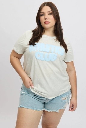 Quick Comfort Comfort Stretch Grey Graphic T Shirt Short Sleeve Crew Neck