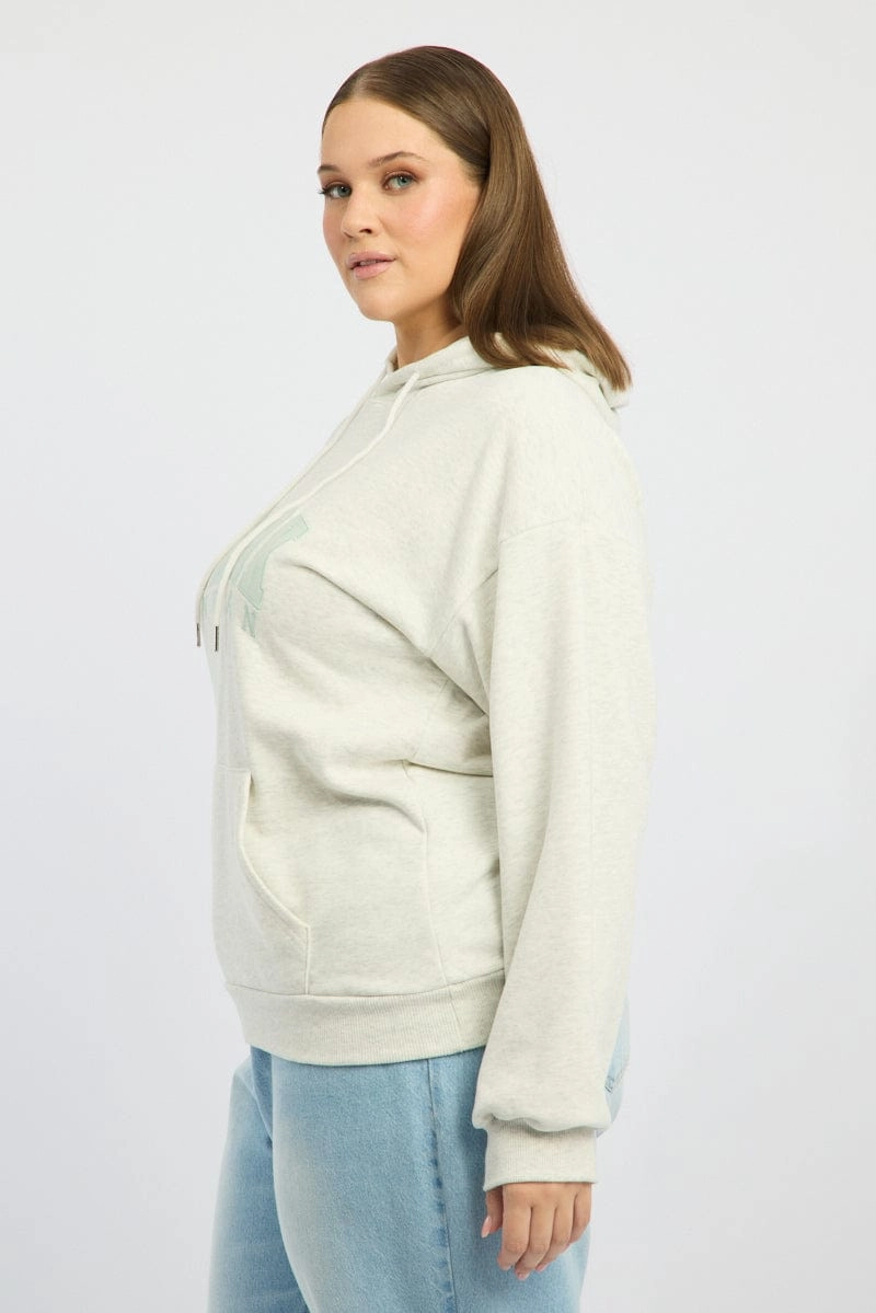 All Season Wear Cozy Fleece Grey Oversized Sweatshirt Hooded Long Sleeve Crew Neck