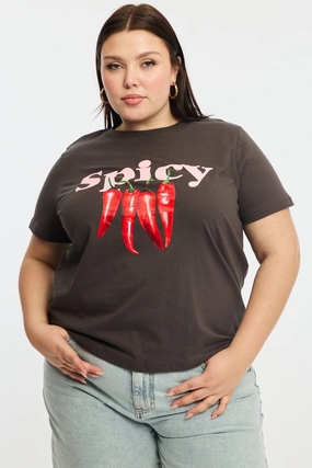 Trendy Vibes Grey Spicy T-shirt