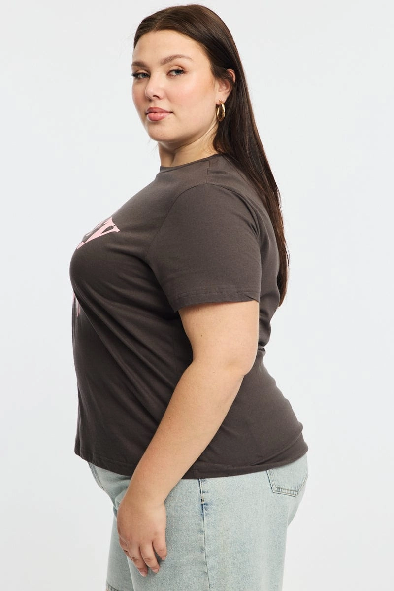 Grey Spicy T-shirt Soft Texture Non Fading Material