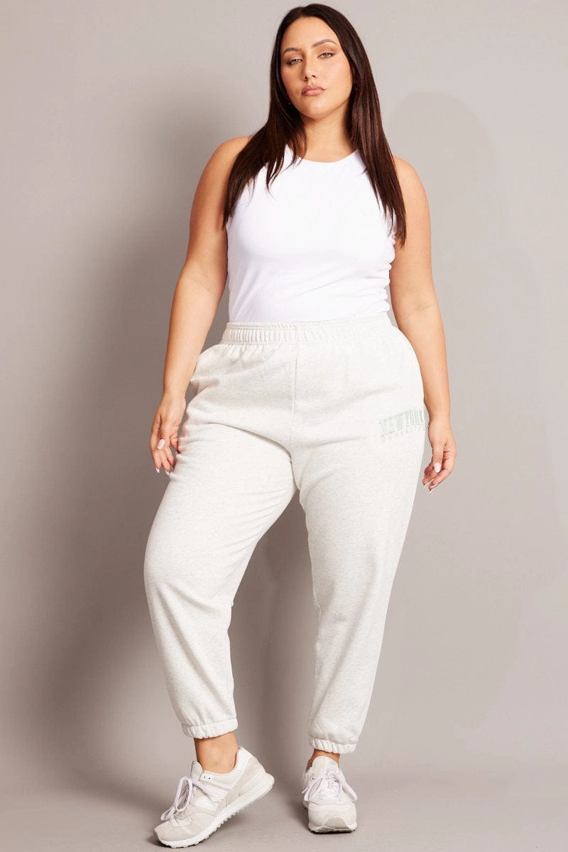 Low Profile High-waisted fit Grey Track Pants High Rise