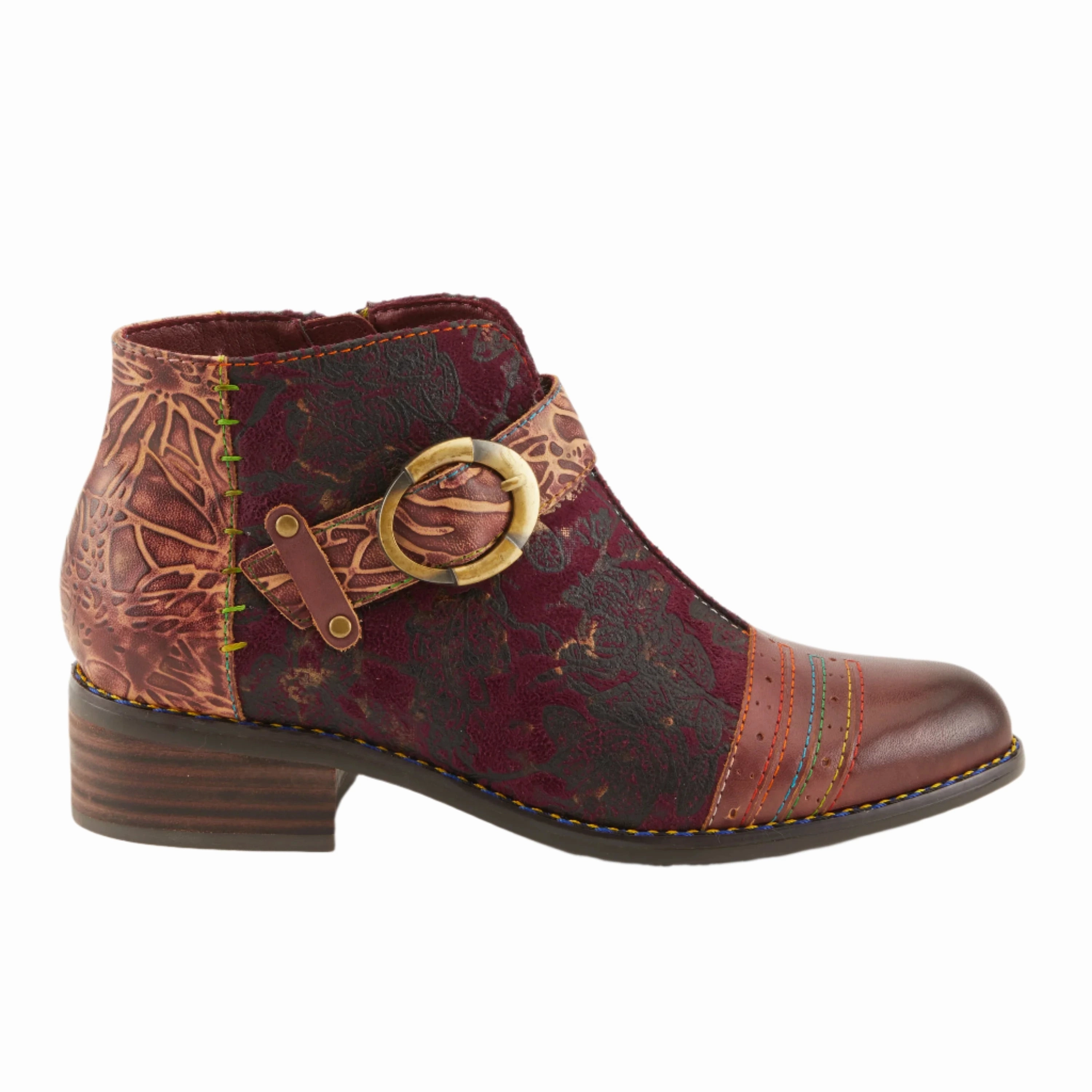 L'Artiste by Spring Step Women's Georgiana French Style Boot - Purple Multi rubber