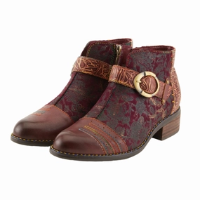 L'Artiste by Spring Step Women's Georgiana French Style Boot - Purple Multi Hard Trail
