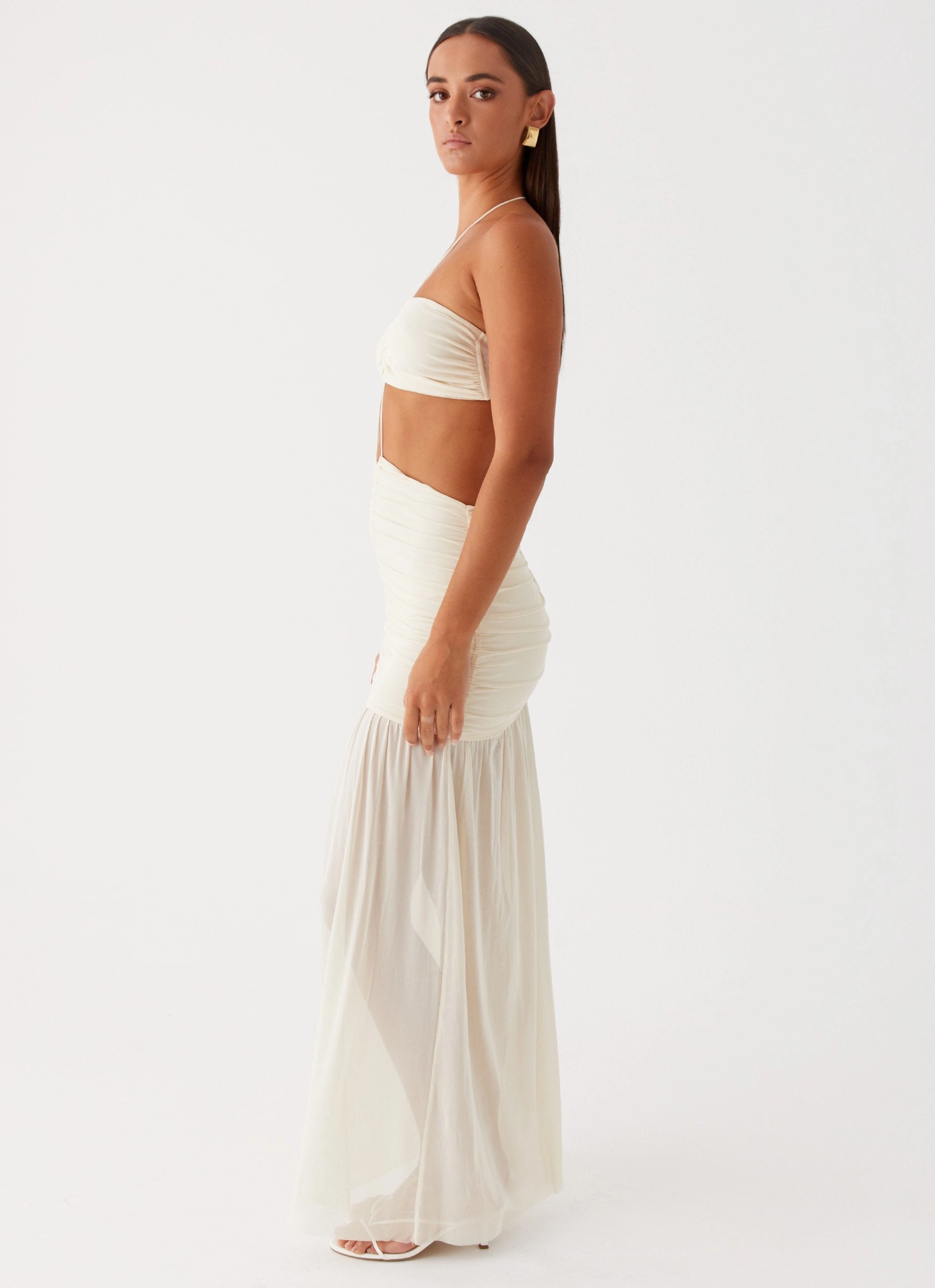 Flower Grace Smart Wear Clover Cut Out Maxi Dress - Lemon