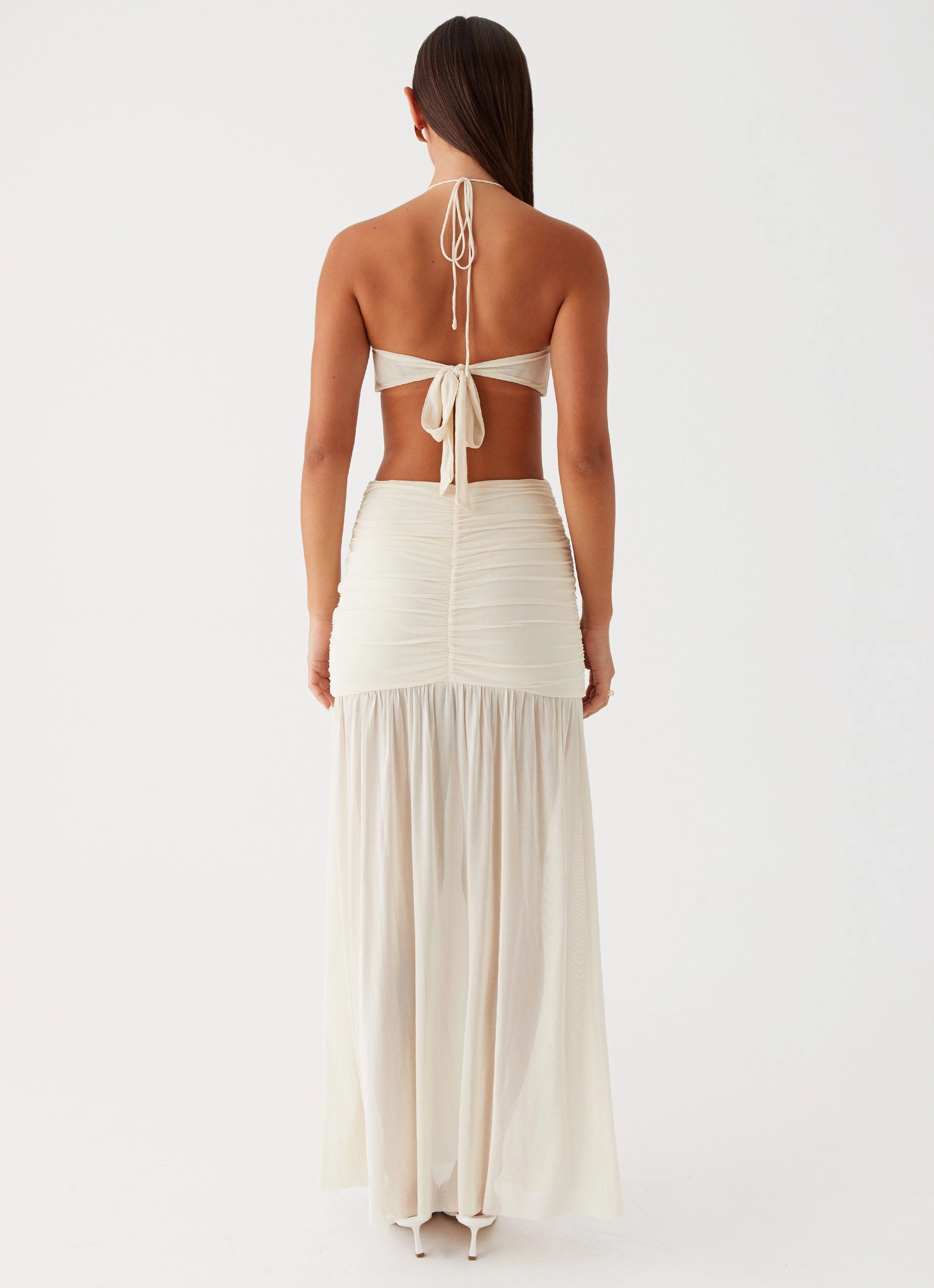 Clover Cut Out Maxi Dress - Lemon Comfort Layer Wear Smooth Fit