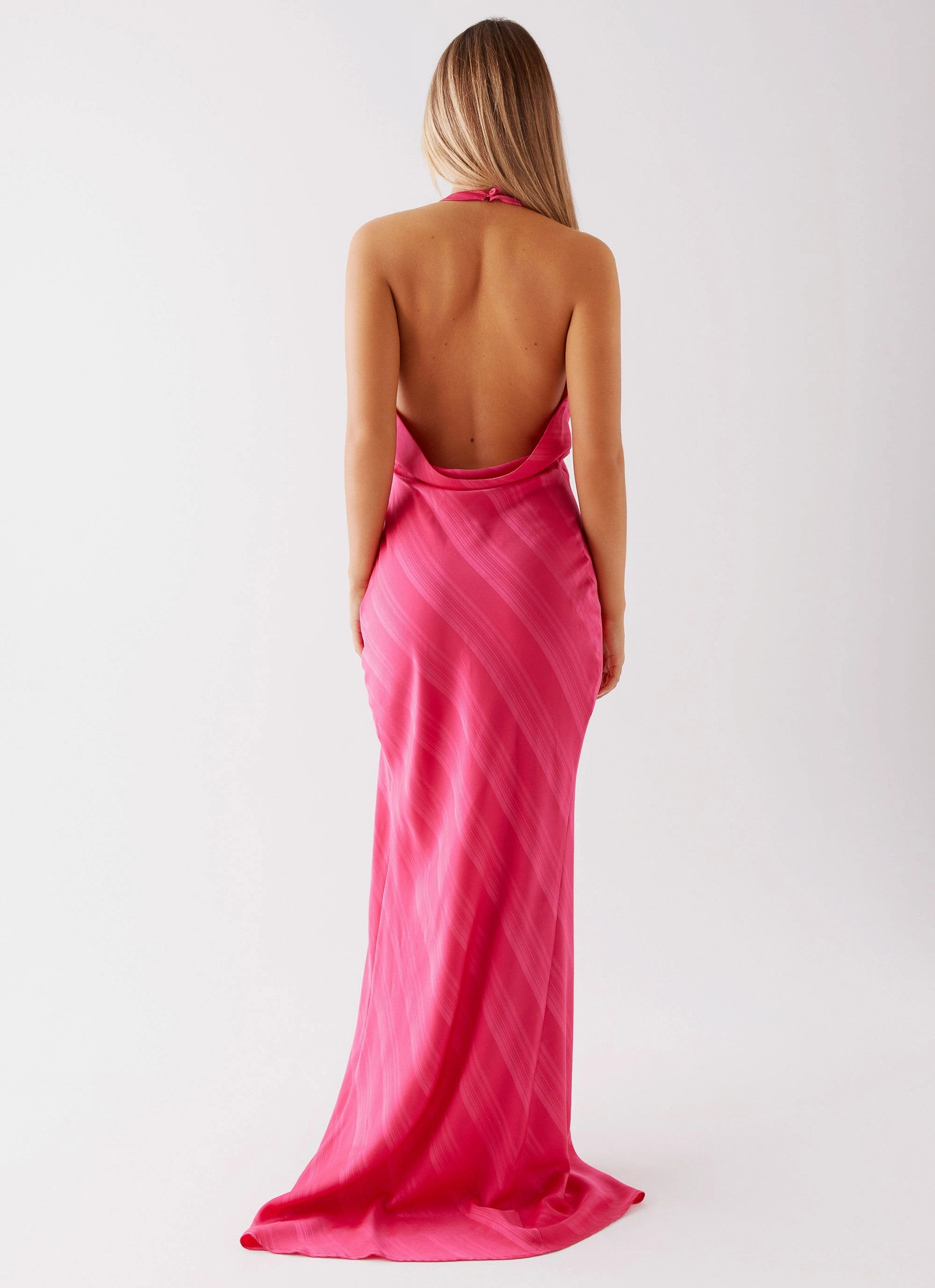 Heartbeat Maxi Dress - Pink Fitted Mood All-season garment