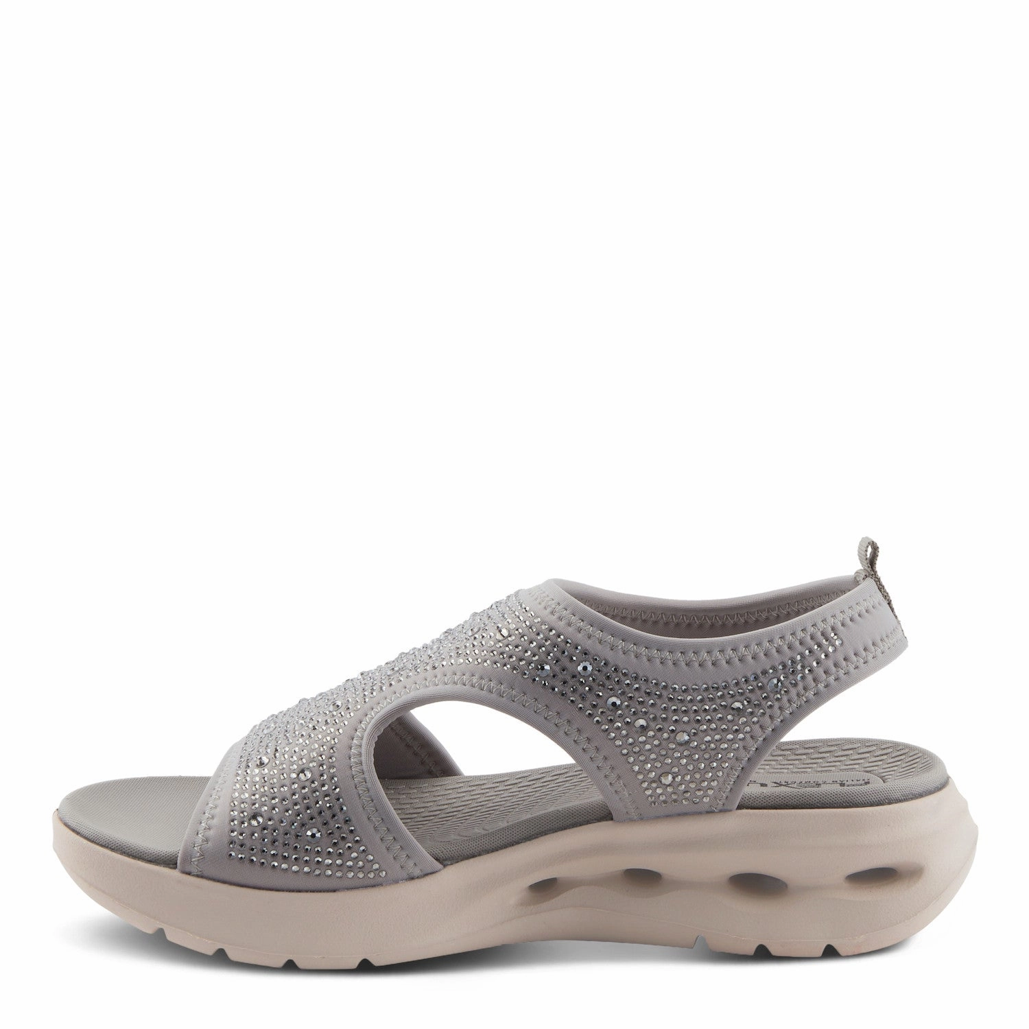 Flexus by Spring Step Women's Gosselin Open Toe Sandal - Grey Back Help