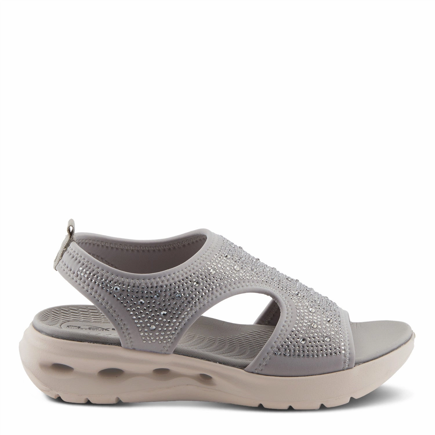 Flexus by Spring Step Women's Gosselin Open Toe Sandal - Grey Easy Slip On portable