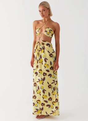 Nora Linen Maxi Dress - Primrose Cozy Base Textured Flow