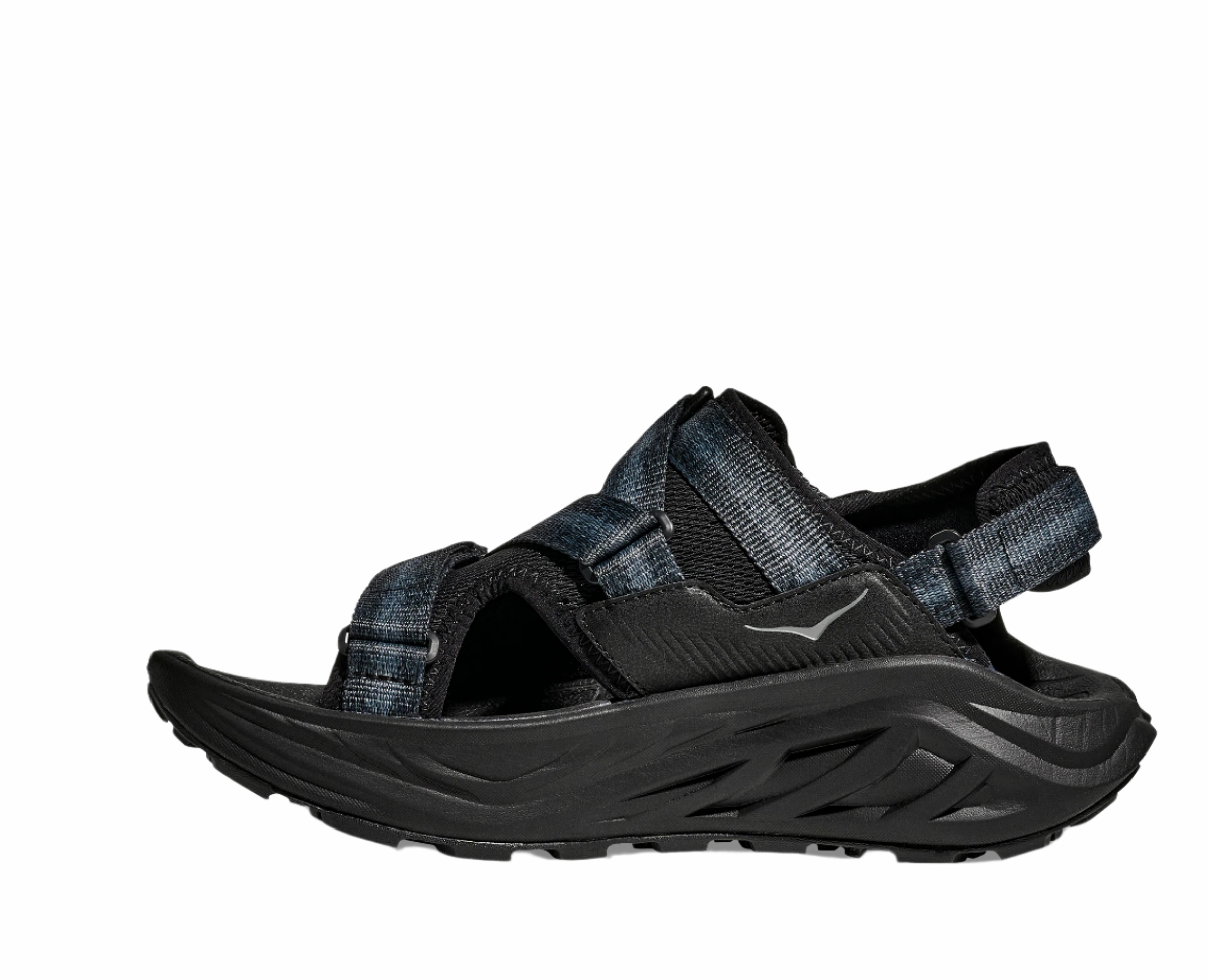 HOKA Men's Infini Adventure Hiking Sandal - Black/Black Compression Molded Midsole