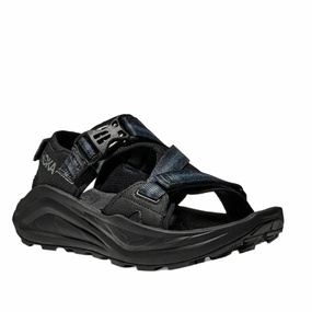 Comfortable Travel Perfect Walking HOKA Men's Infini Adventure Hiking Sandal - Black/Black