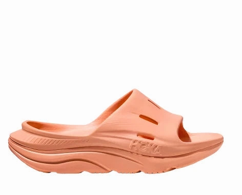 Water Friendly Construction Easy Posture HOKA Ora Recovery Slide 3 - Papaya/Papaya