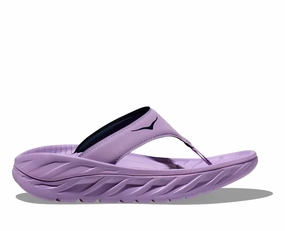 Hiking Comfort synthetic leather Hoka Women's Ora Recovery Flip - Violet Bloom/Outerspace