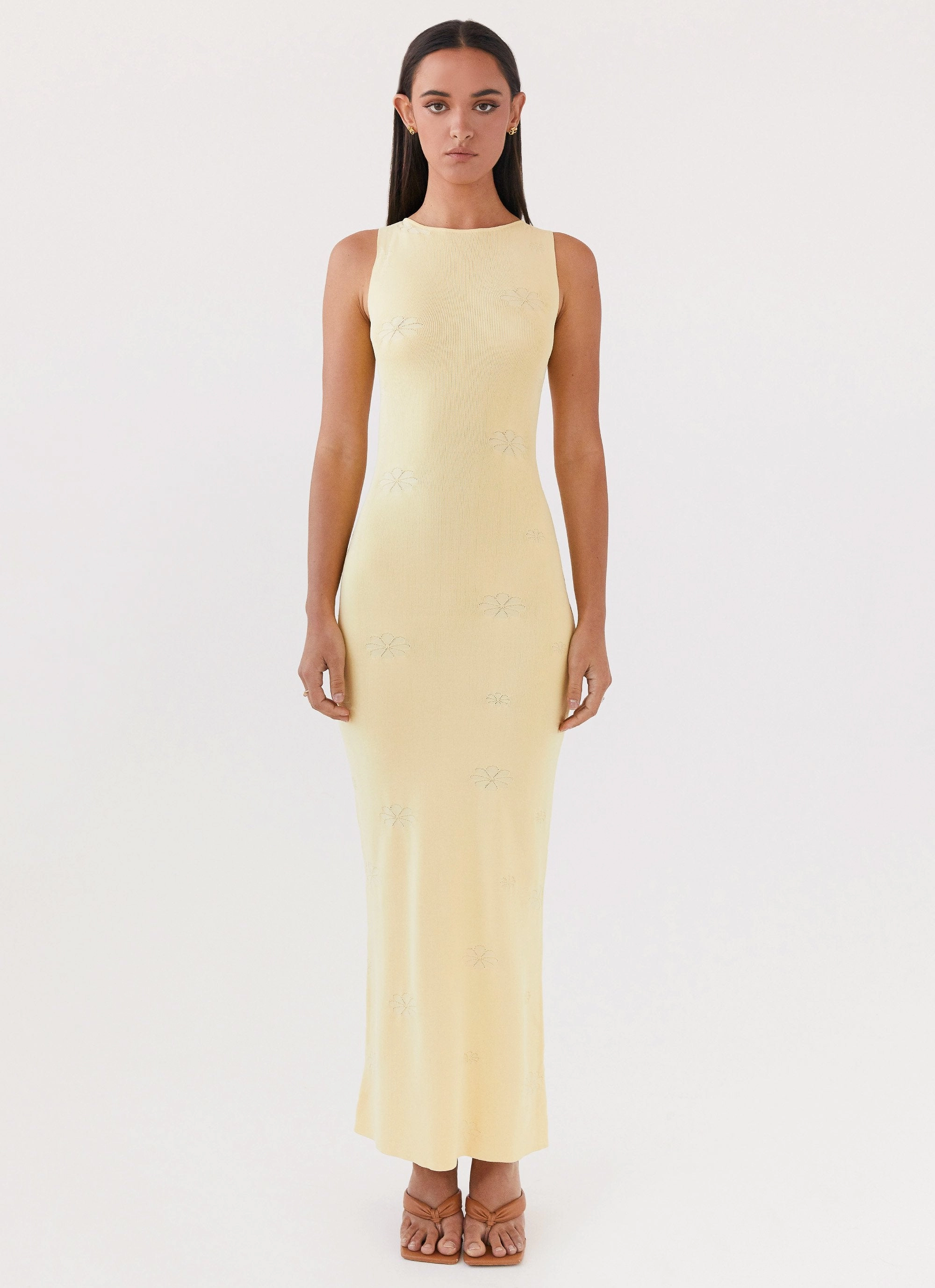 Holly Knit Maxi Dress - Yellow Classic Mood Timeless Style