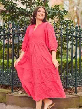 Flutter-Sleeve Matte-finish FINAL SALE - Cameron Dress | Pink