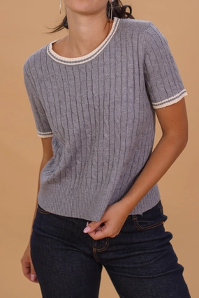 Anti Pilling Treatment EcoFriendlyMaterial Top Harriet Grey
