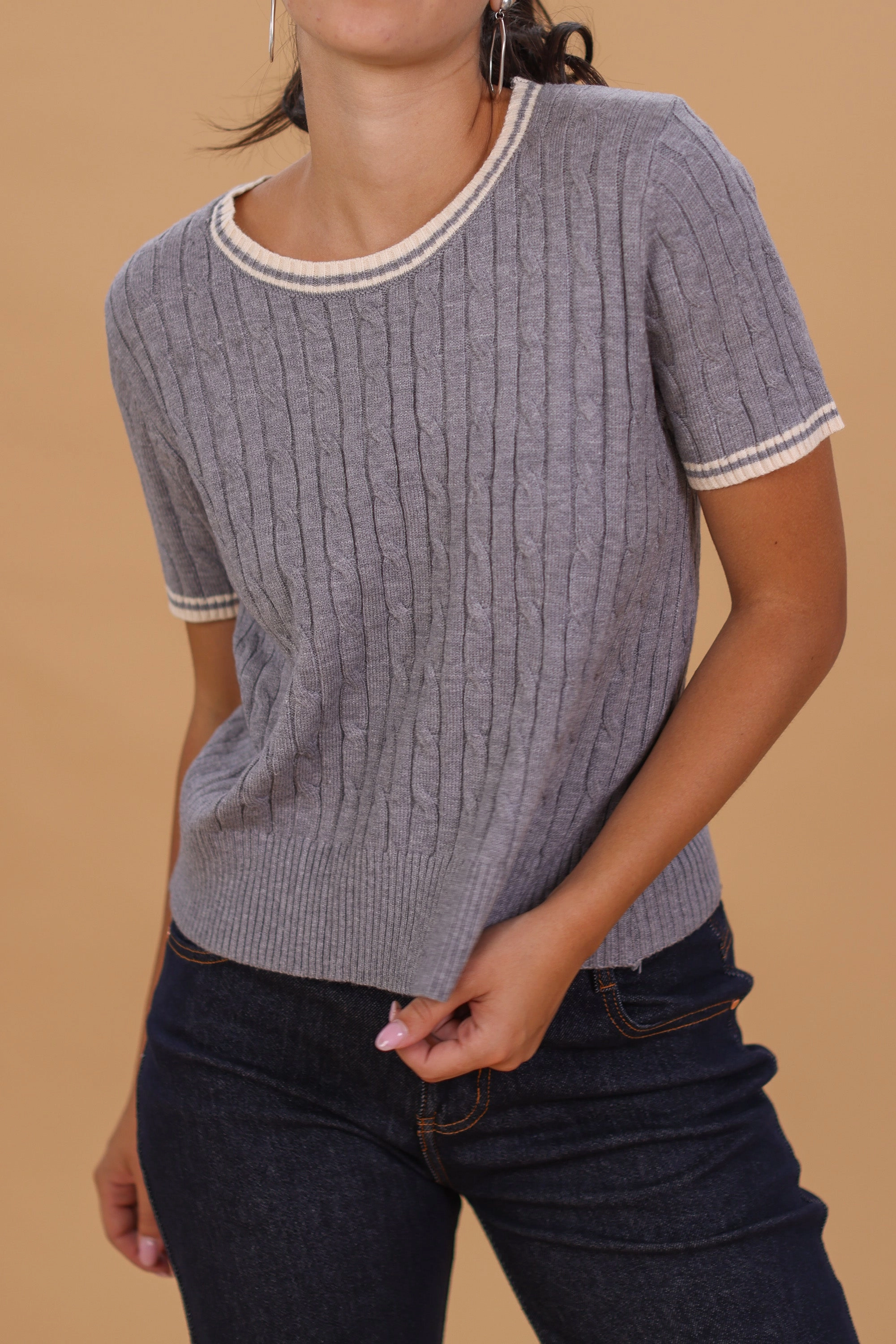 Anti Pilling Treatment EcoFriendlyMaterial Top Harriet Grey