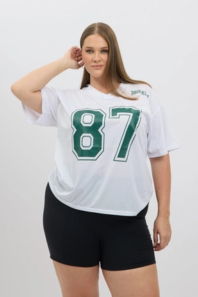 White Graphic T Shirt Short Sleeve V Neck Sun Protection Soft Layers