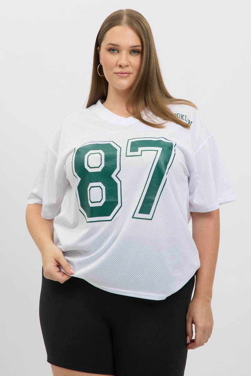 Versatile and Stylish Everyday Comfort White Graphic T Shirt Short Sleeve V Neck