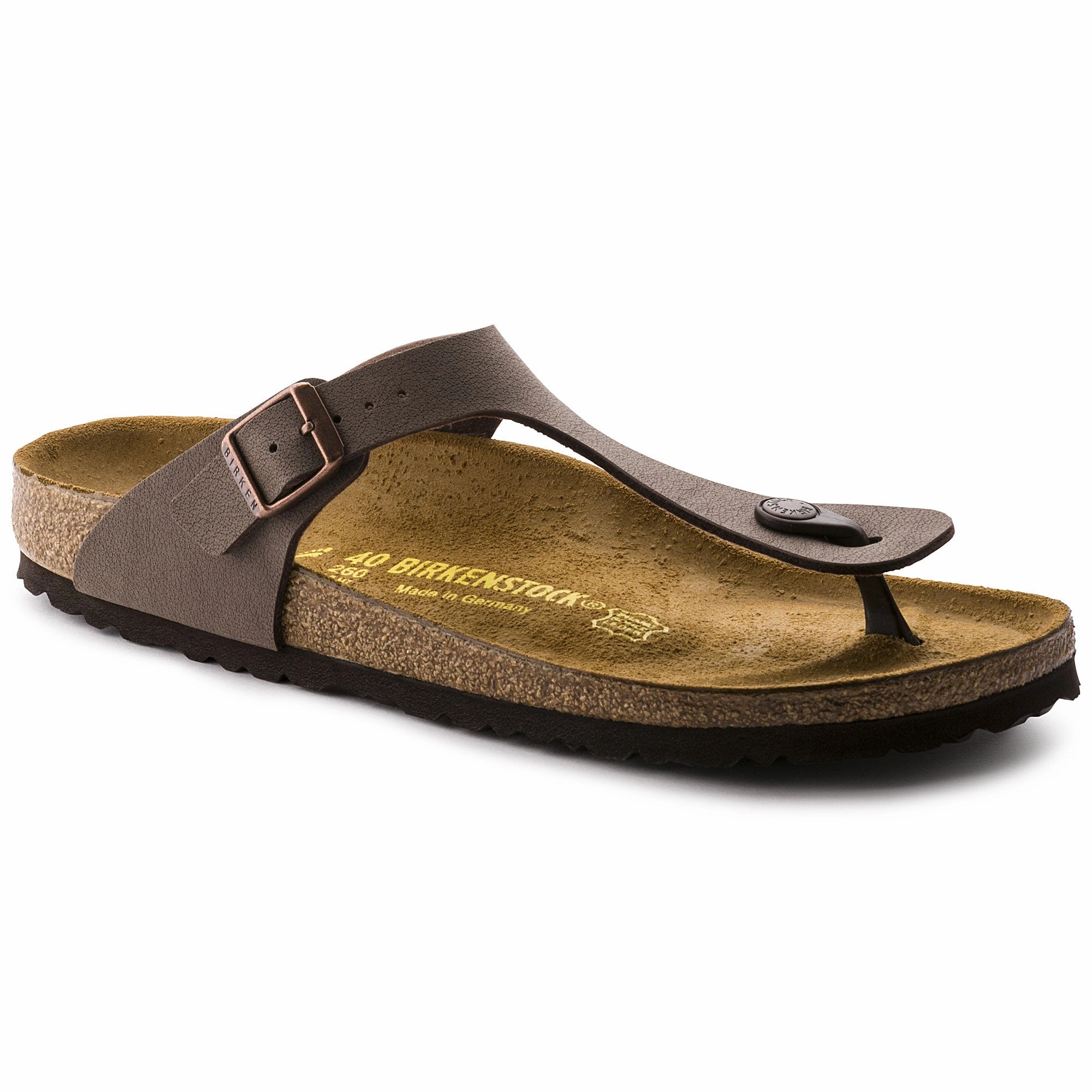 Birkenstock Women's Gizeh Birko-Flor Sandal - Mocha Comfortable Footwear For Outdoors Comfy lining