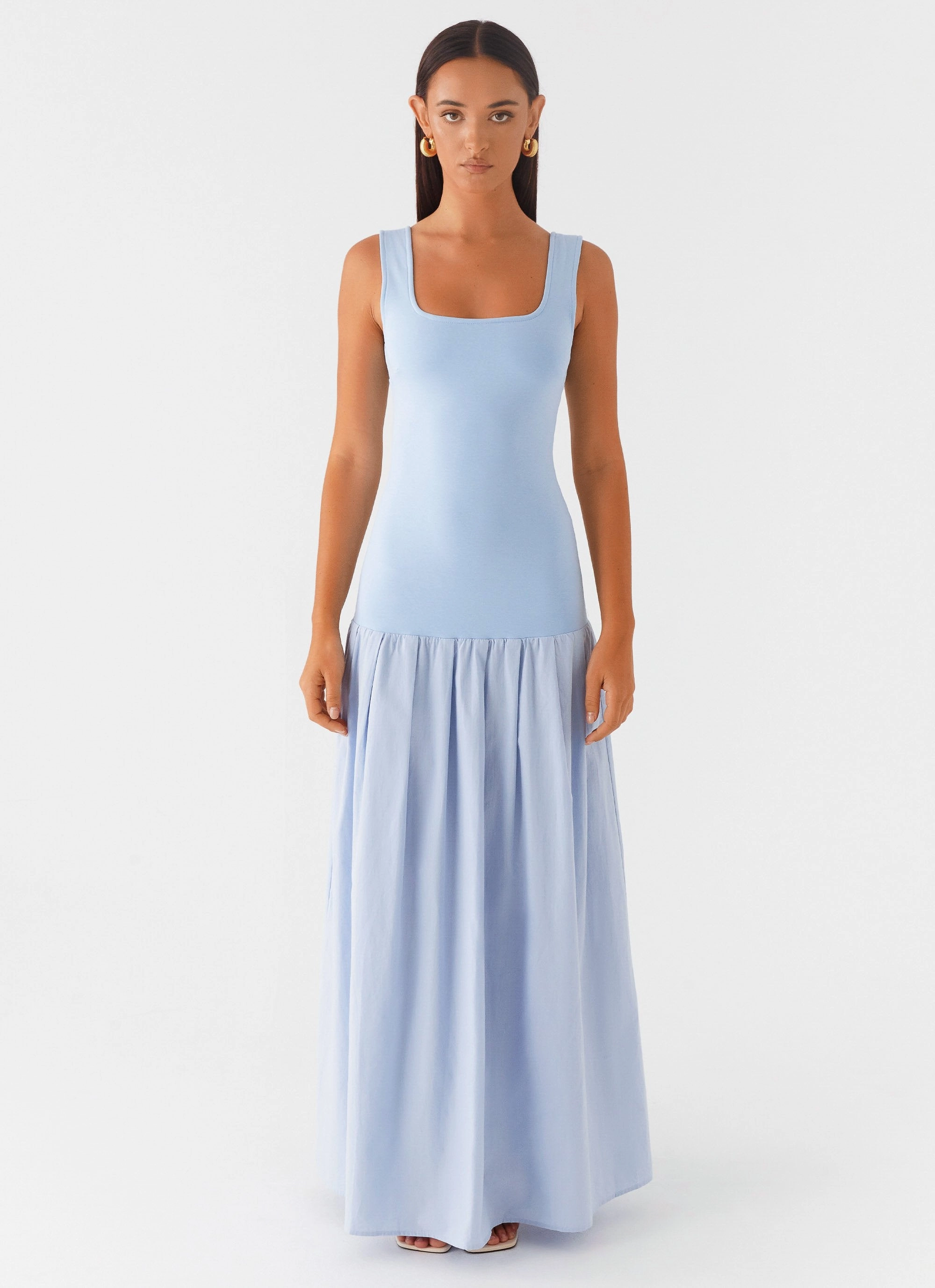 Jaxon Maxi Dress - Blue Evening Chic Smart Lines