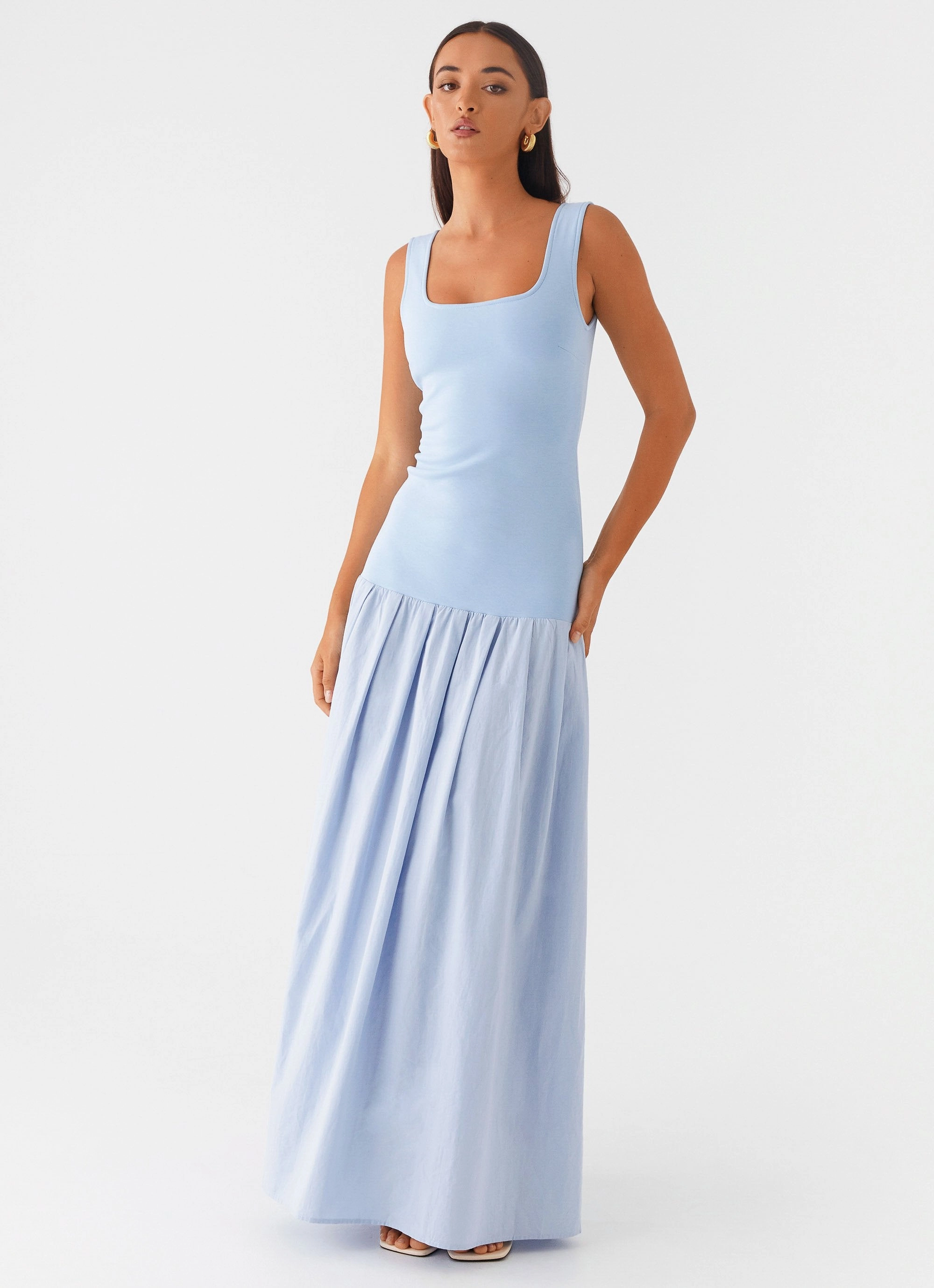Jaxon Maxi Dress - Blue Sleek Appearance