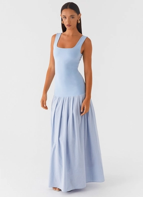 Jaxon Maxi Dress - Blue Smooth Outline