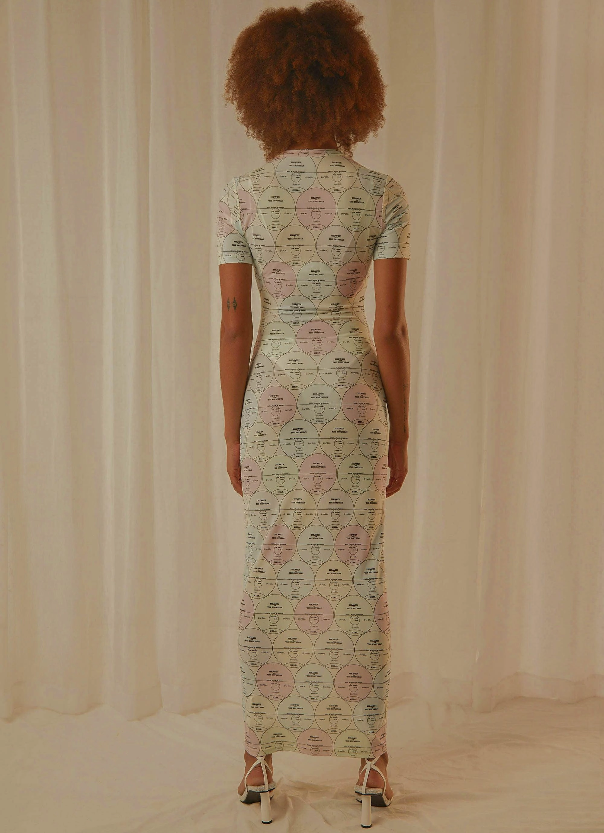 Bold Pattern Into the City Mesh Maxi Dress - Pastel Mixtape