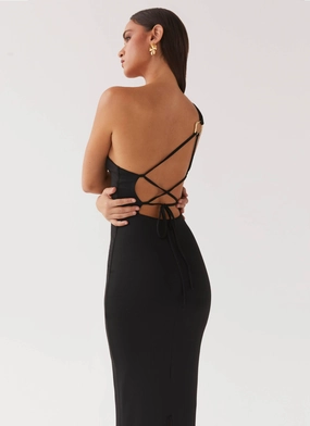 Iris Backless Maxi Dress - Black Winter-Season Japan Line