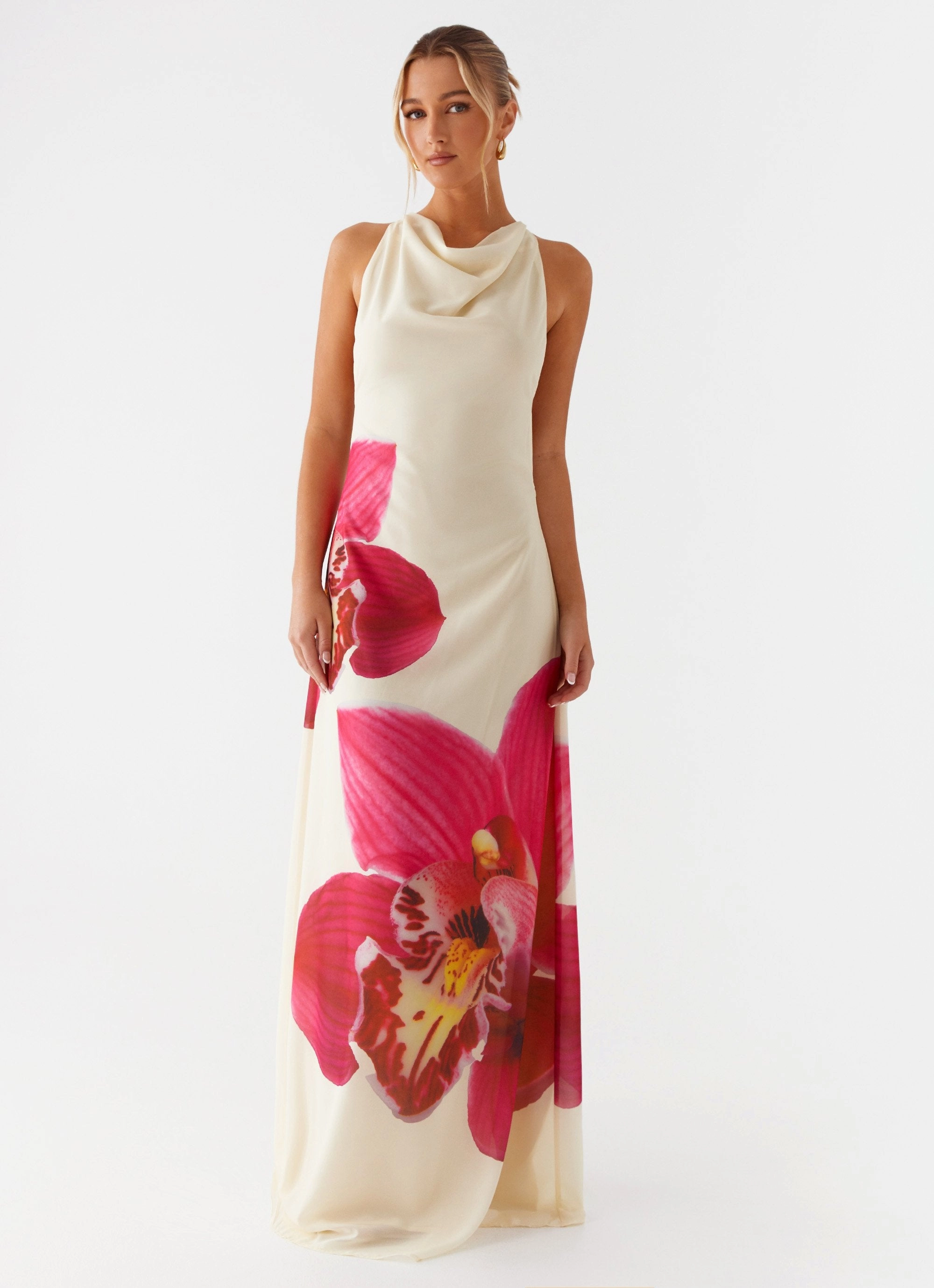 Island Girl Maxi Dress - Yellow Raglan-Sleeve Flowing Fit