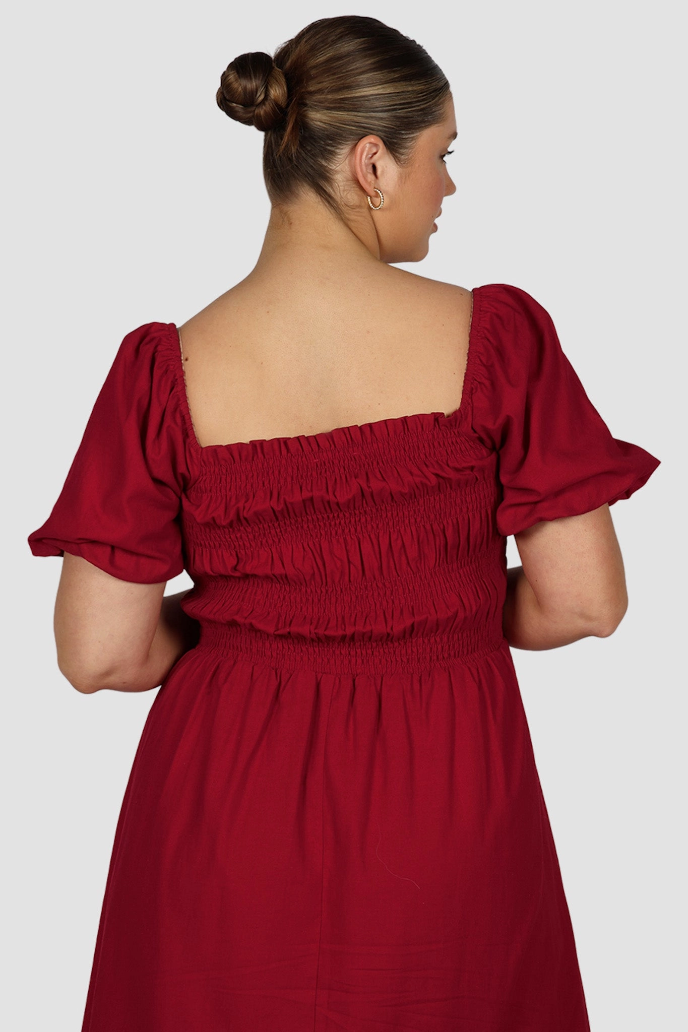 ISMAE MAXI DRESS RED Soft Shine