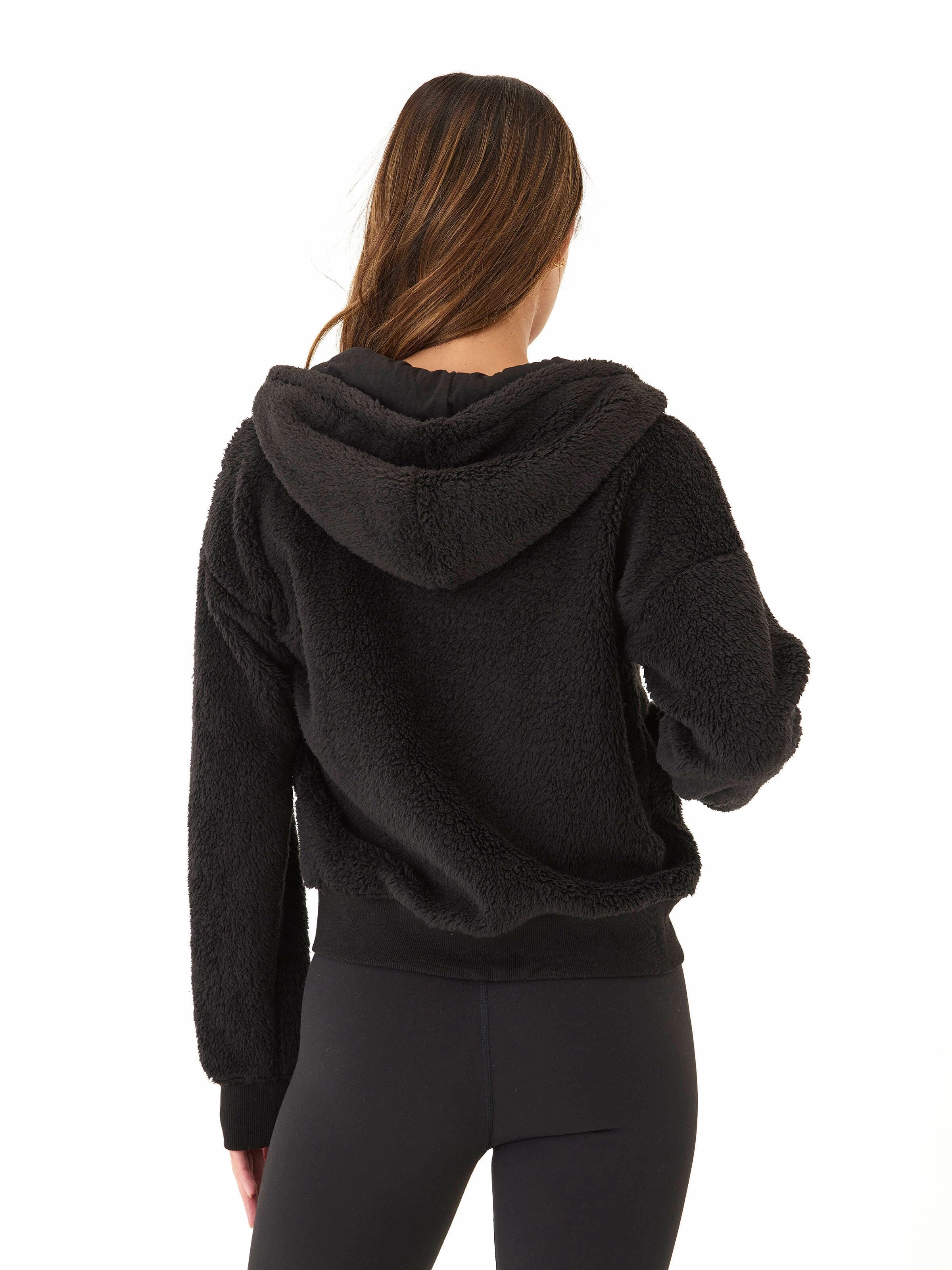 Adjustable Cuff System Izara Sherpa Full Zip Hoodie