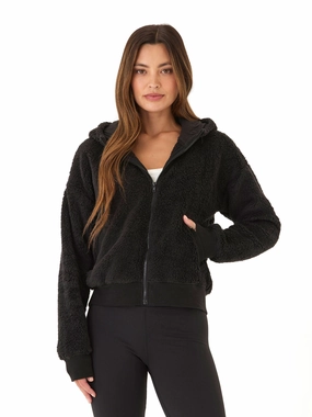 SlimSilhouette Weatherproof Zipper Izara Sherpa Full Zip Hoodie