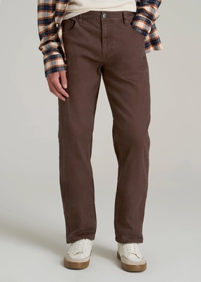 J1 Straight Fit Colored Jeans for Tall Men in Dark Toffee Easy Essentials