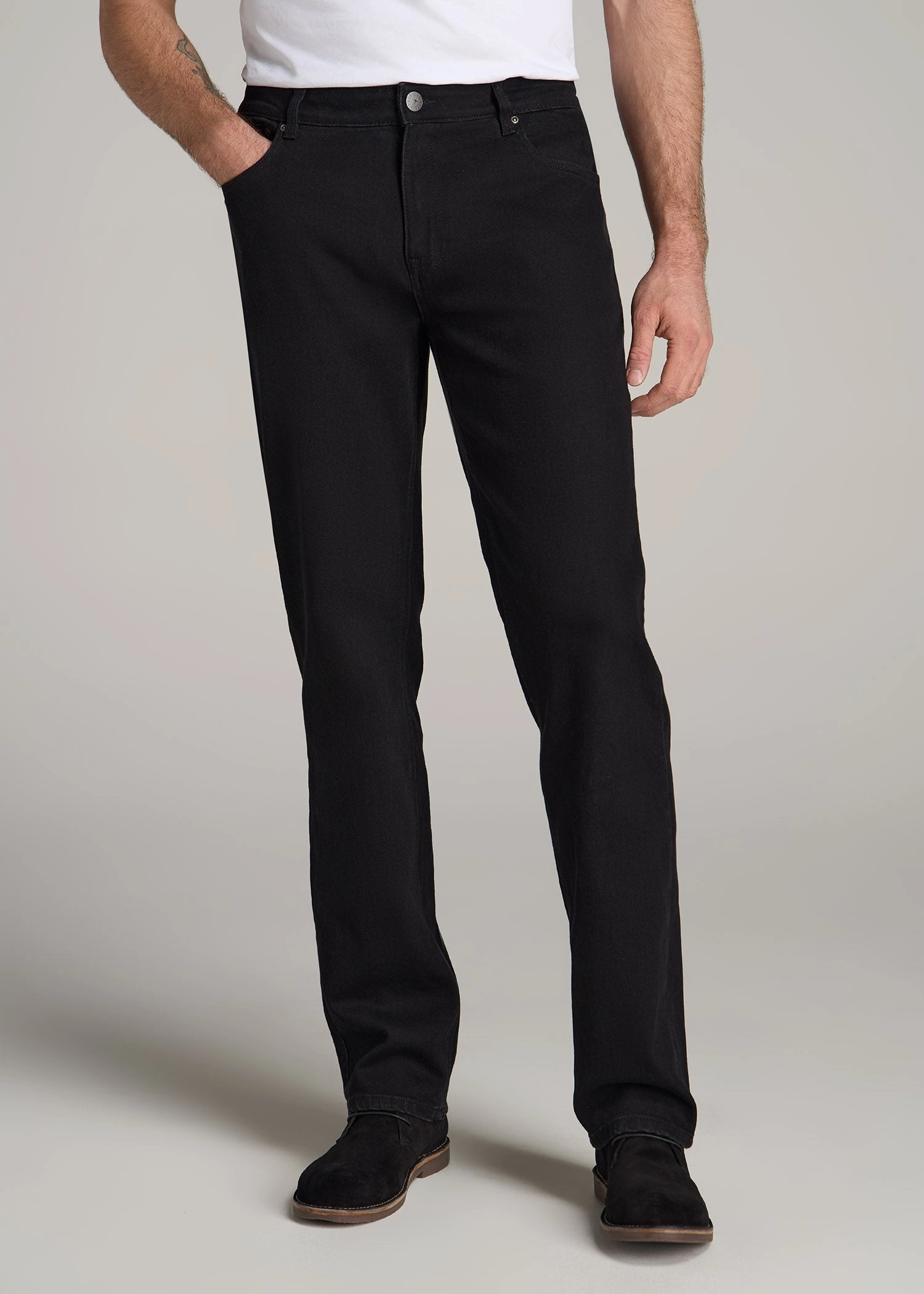 J1 STRAIGHT LEG Jeans for Tall Men in Black Trendy Look