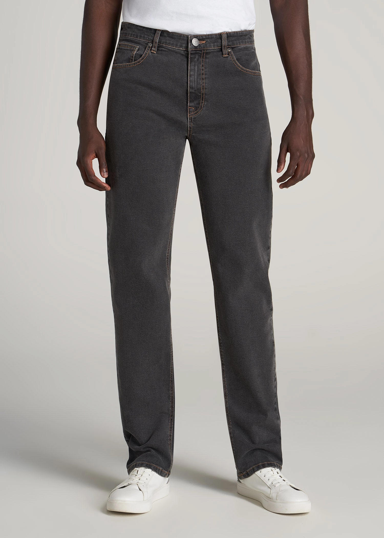 J1 STRAIGHT LEG Jeans for Tall Men in Dark Grey Denim Practical Comfort