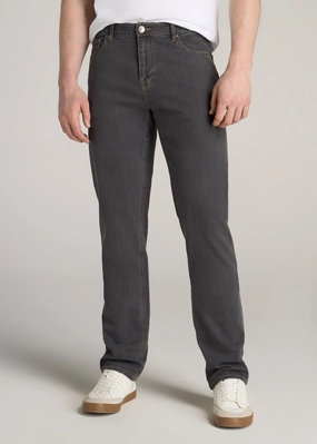 J1 STRAIGHT LEG Jeans for Tall Men in Grey Polished Look