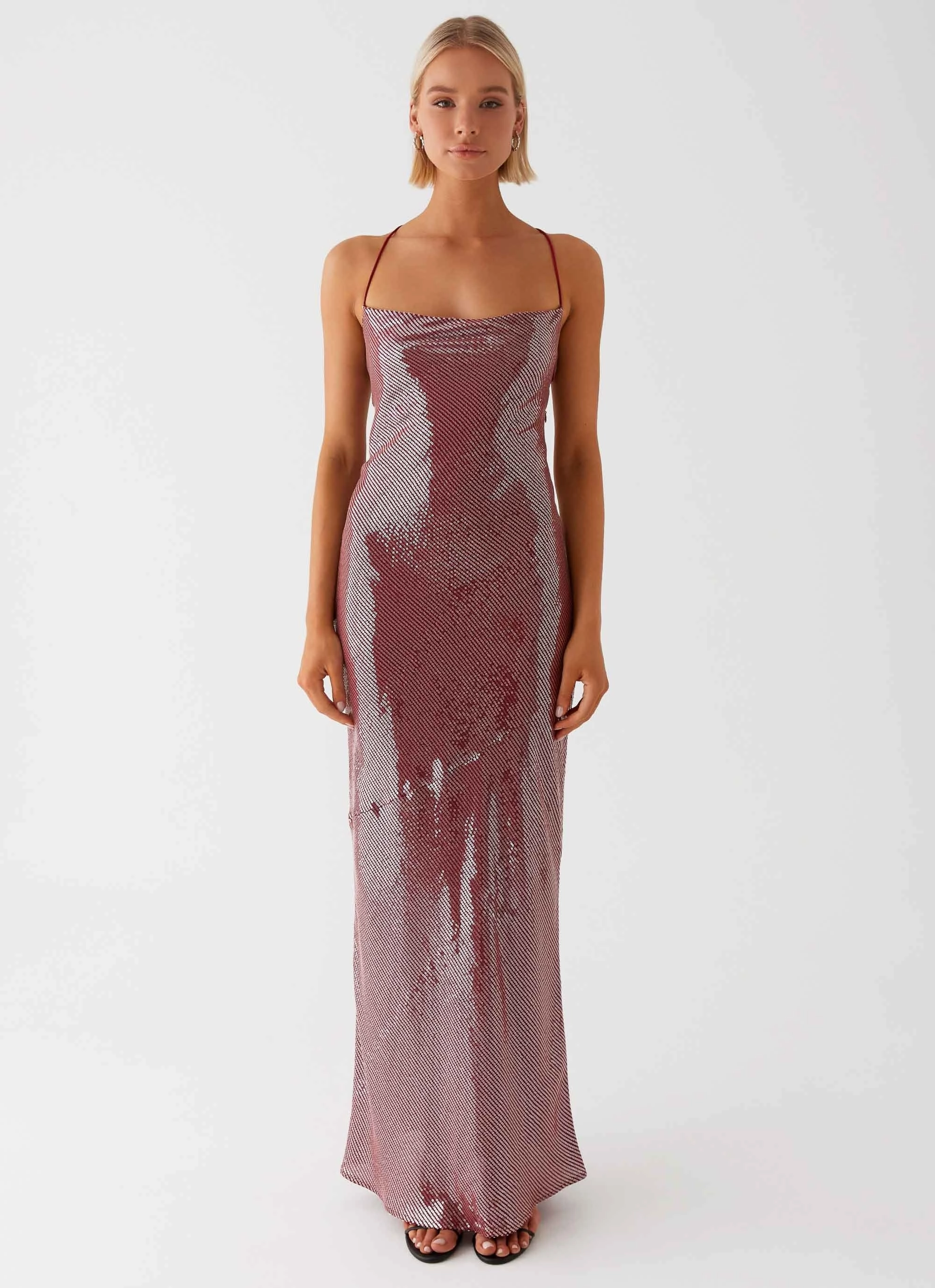 Jada Sequin Maxi Dress - Red Casual Wear Seasonal Mood
