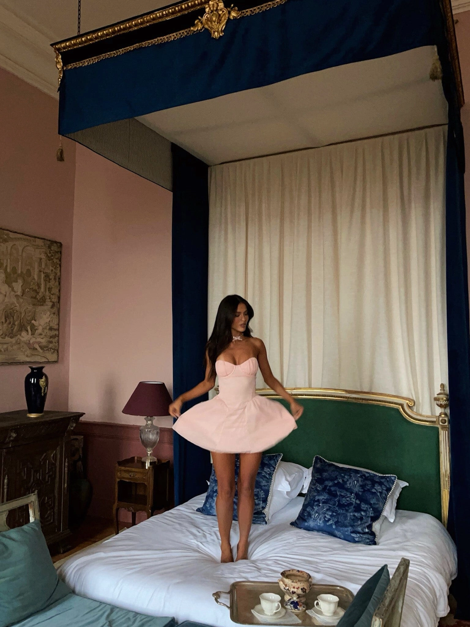 Work Pairing JAID MINI DRESS BABY PINK