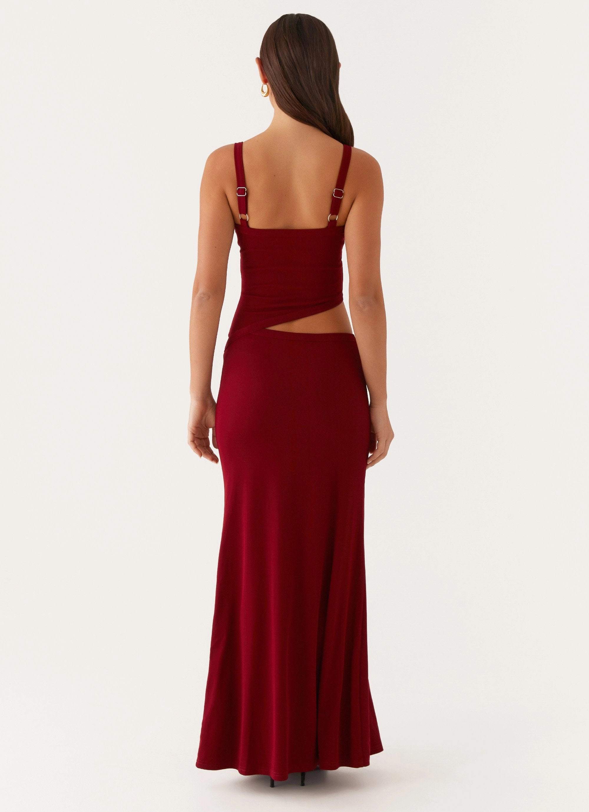 Jocelyn Maxi Dress - Maroon Resort Outfit Sharp Mood