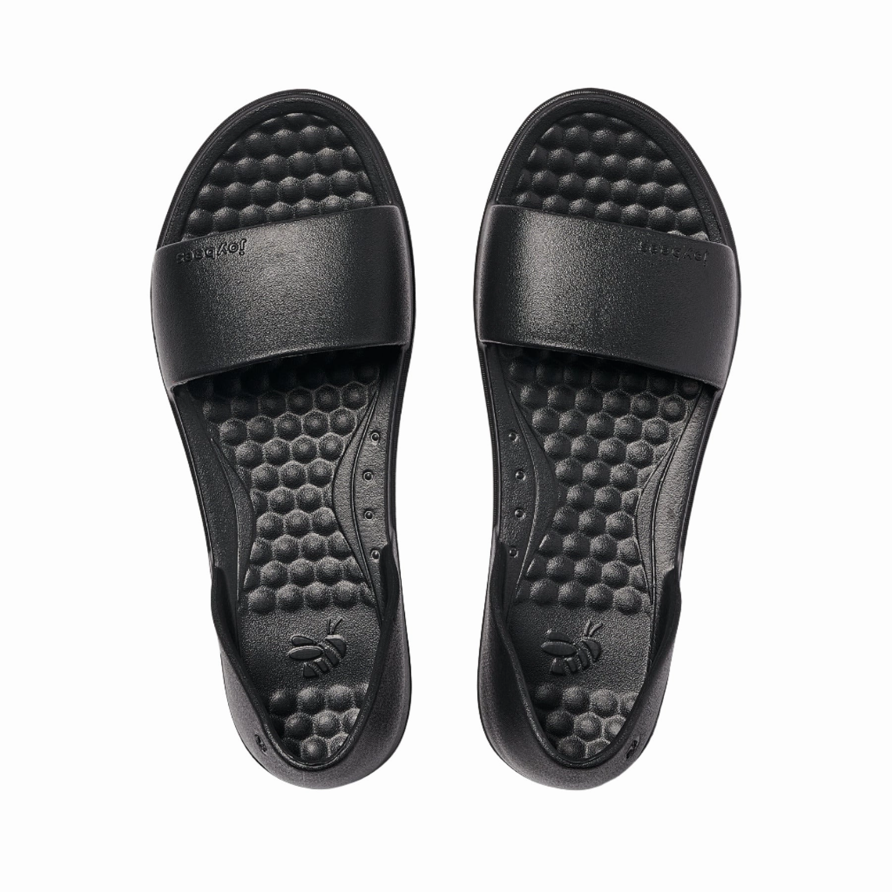 Joybees Women's Friday Flat Sandal - Black Flexible light shoes