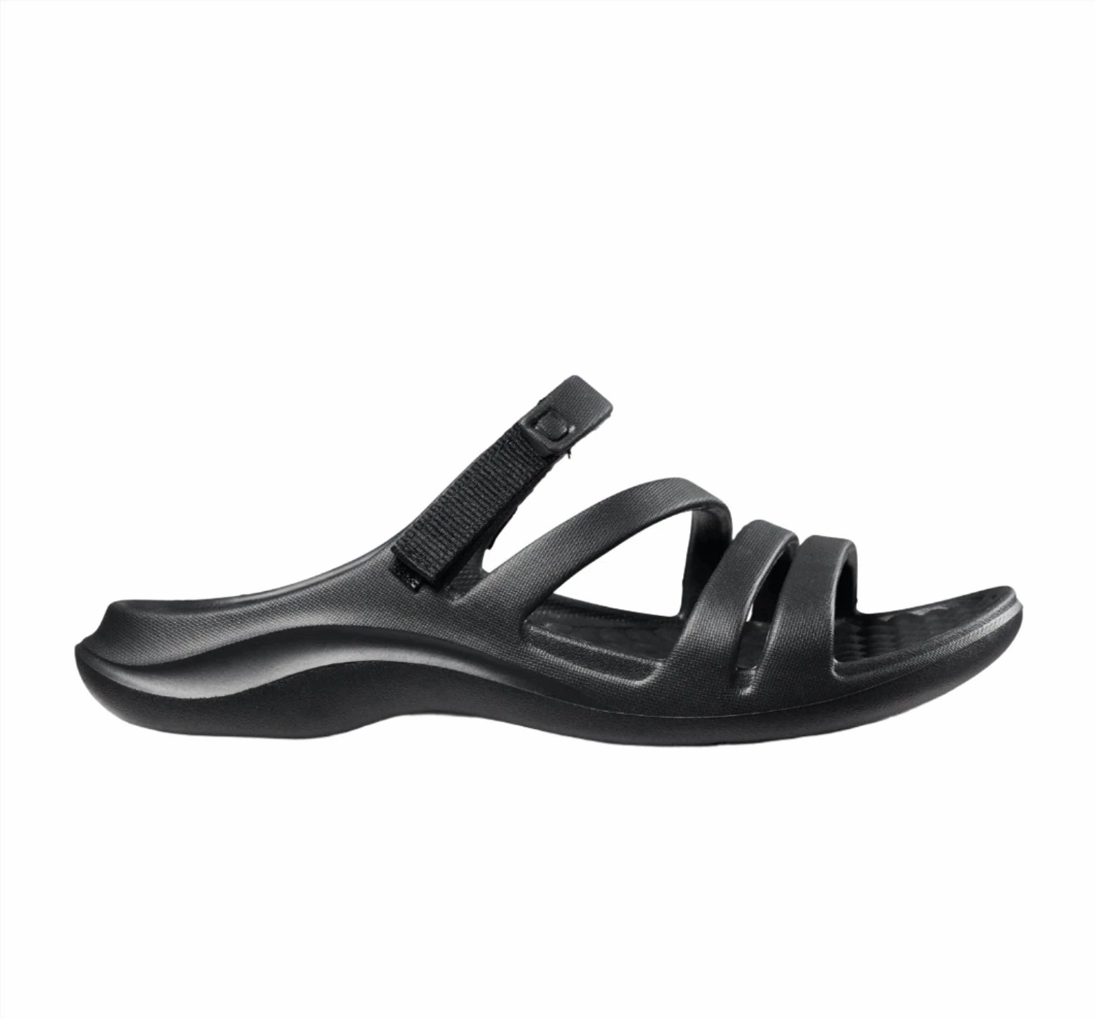 Joybees Women's Lakeshore Sandal - Black Wide Base Platform Flexible Sole Flexion