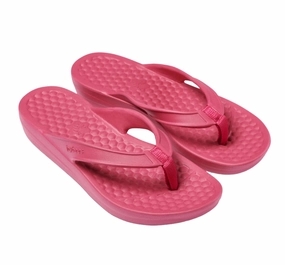 Enhanced Lateral Stability Joybees Women's Varsity Flip Sandal - Beetroot
