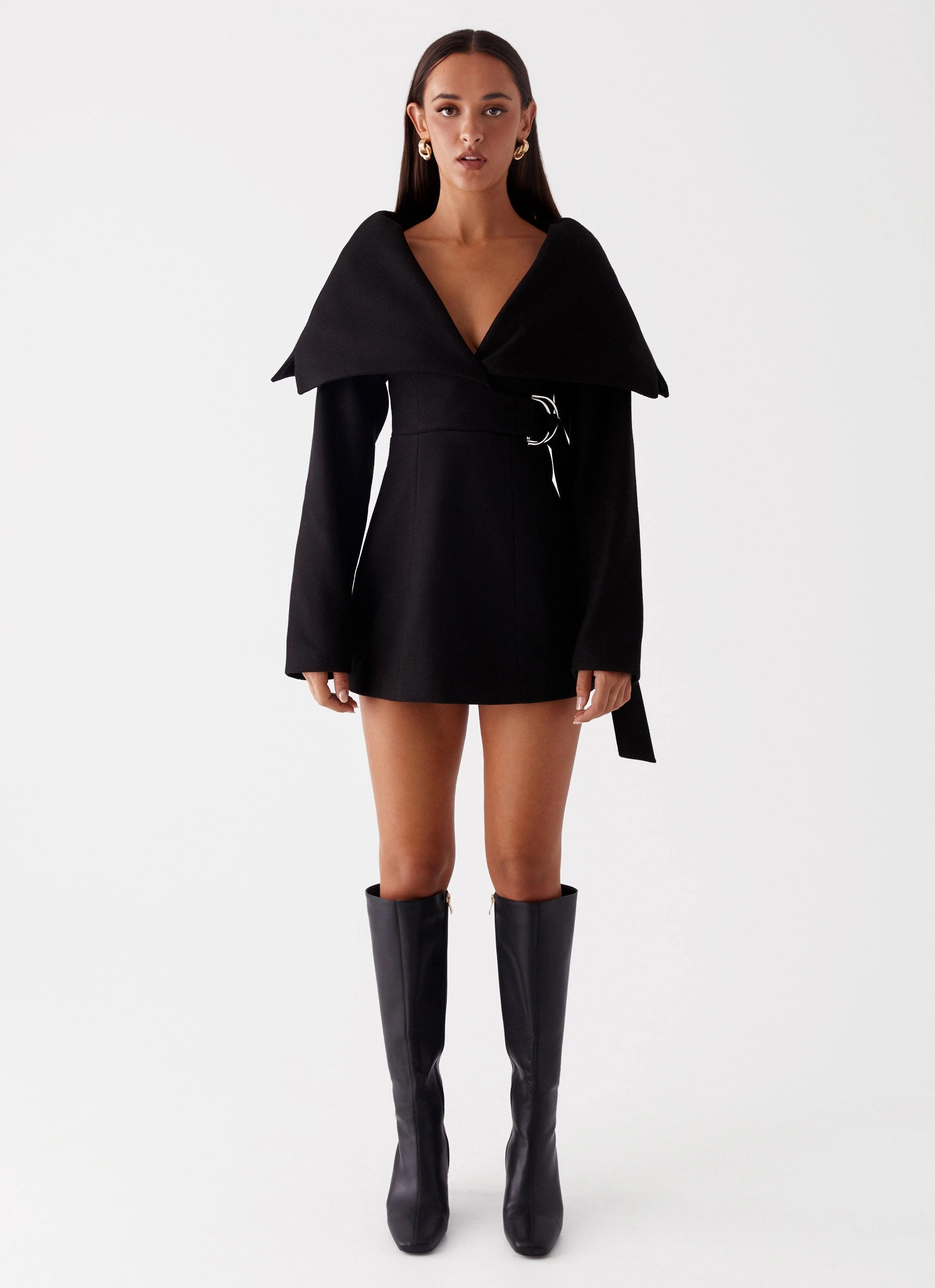 Kaide Mini Dress - Black NoiseFreeFabric