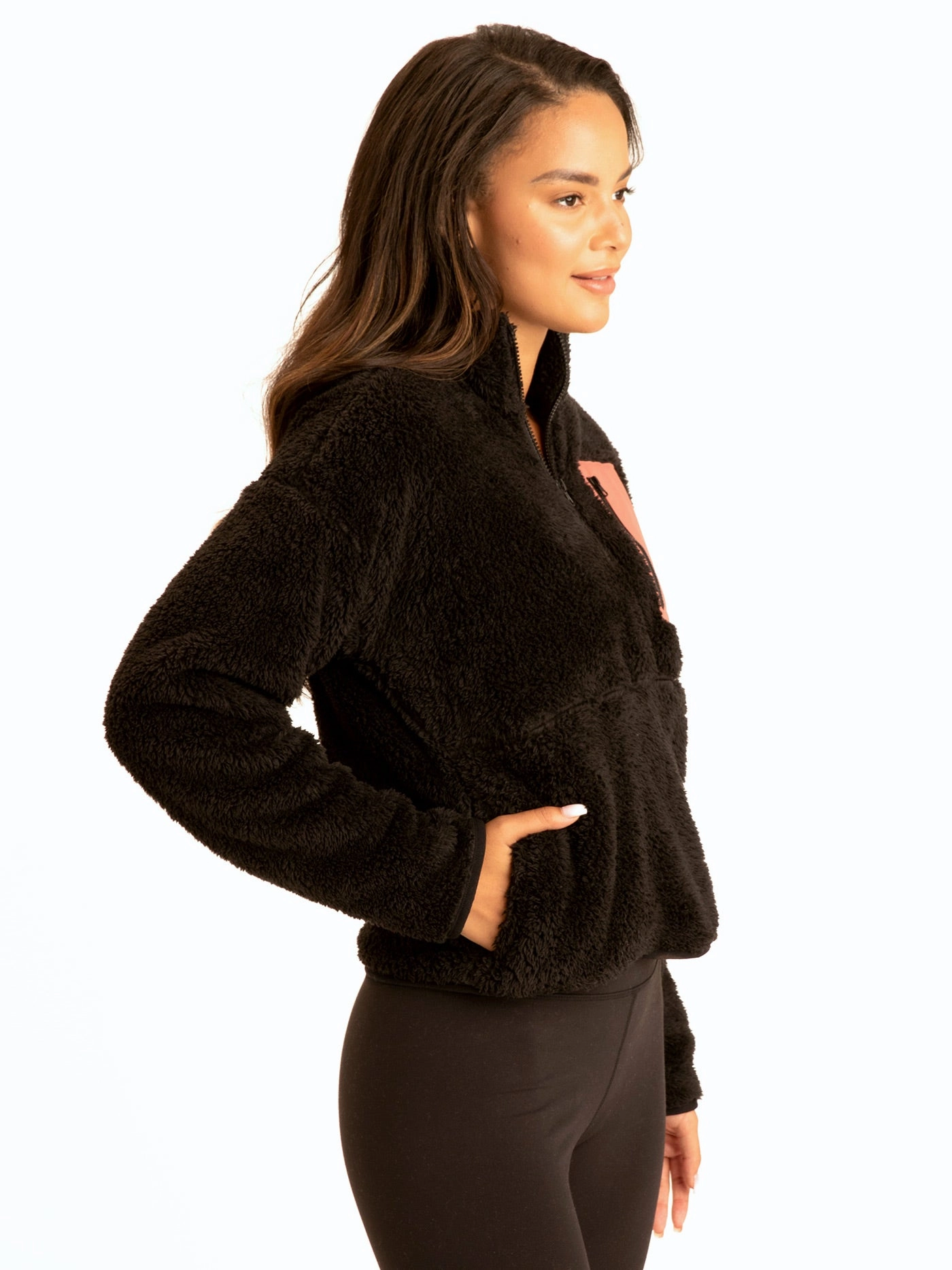 Katya Sherpa Half-Zip Pullover Street Explorer Fit Rain Guard