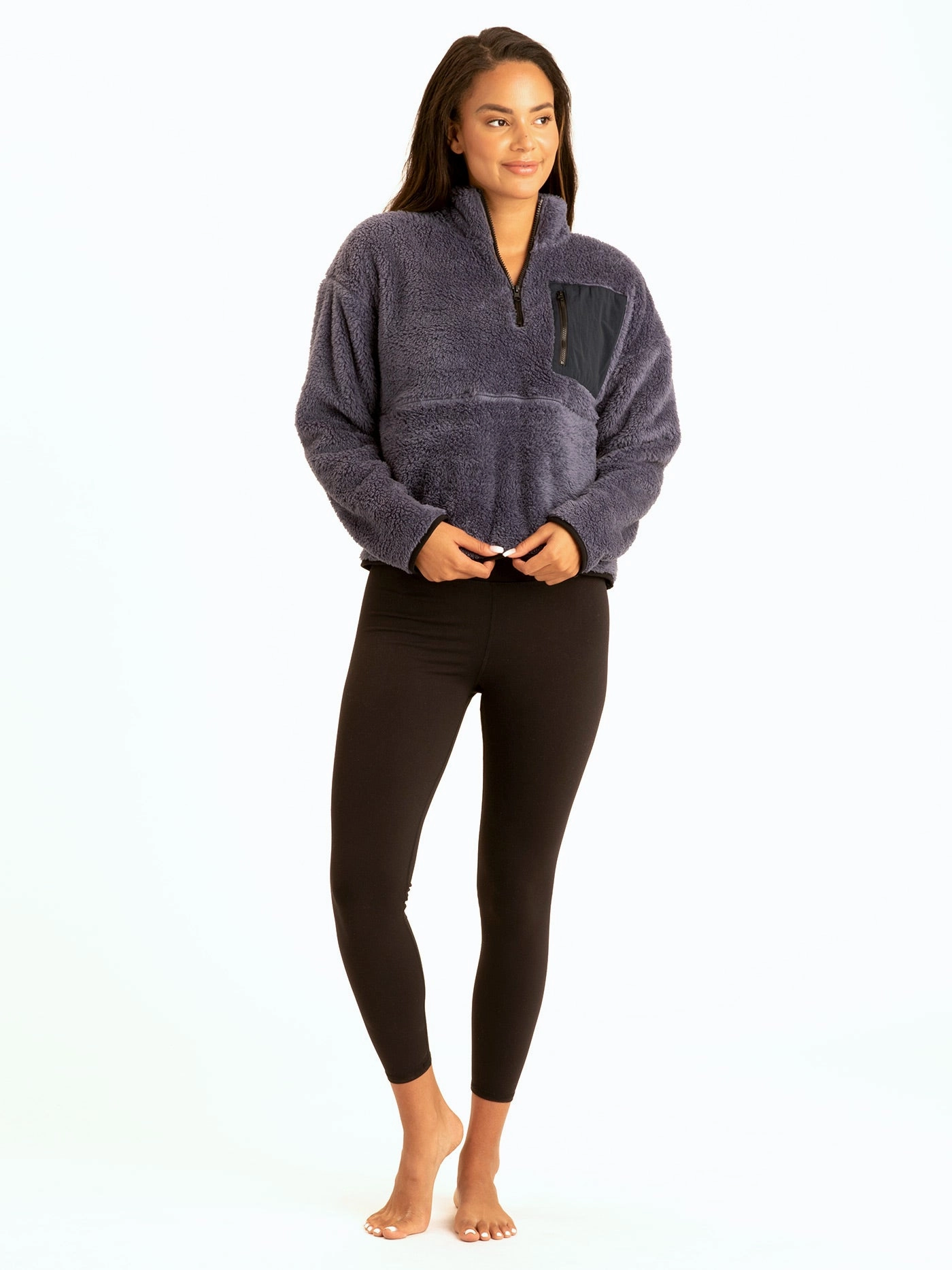 Breathable Lining Katya Sherpa Half-Zip Pullover