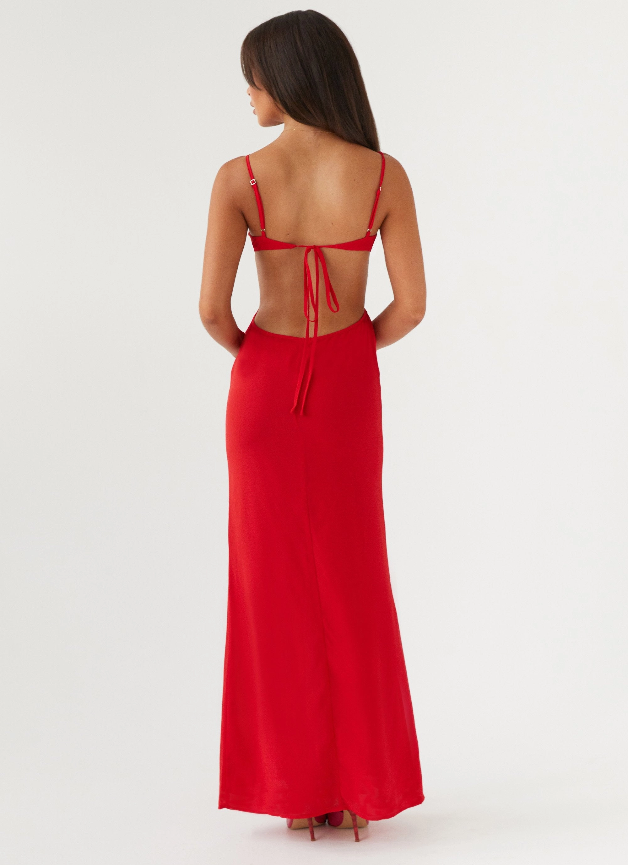Weekend Ready Klara Cut Out Maxi Dress - Red