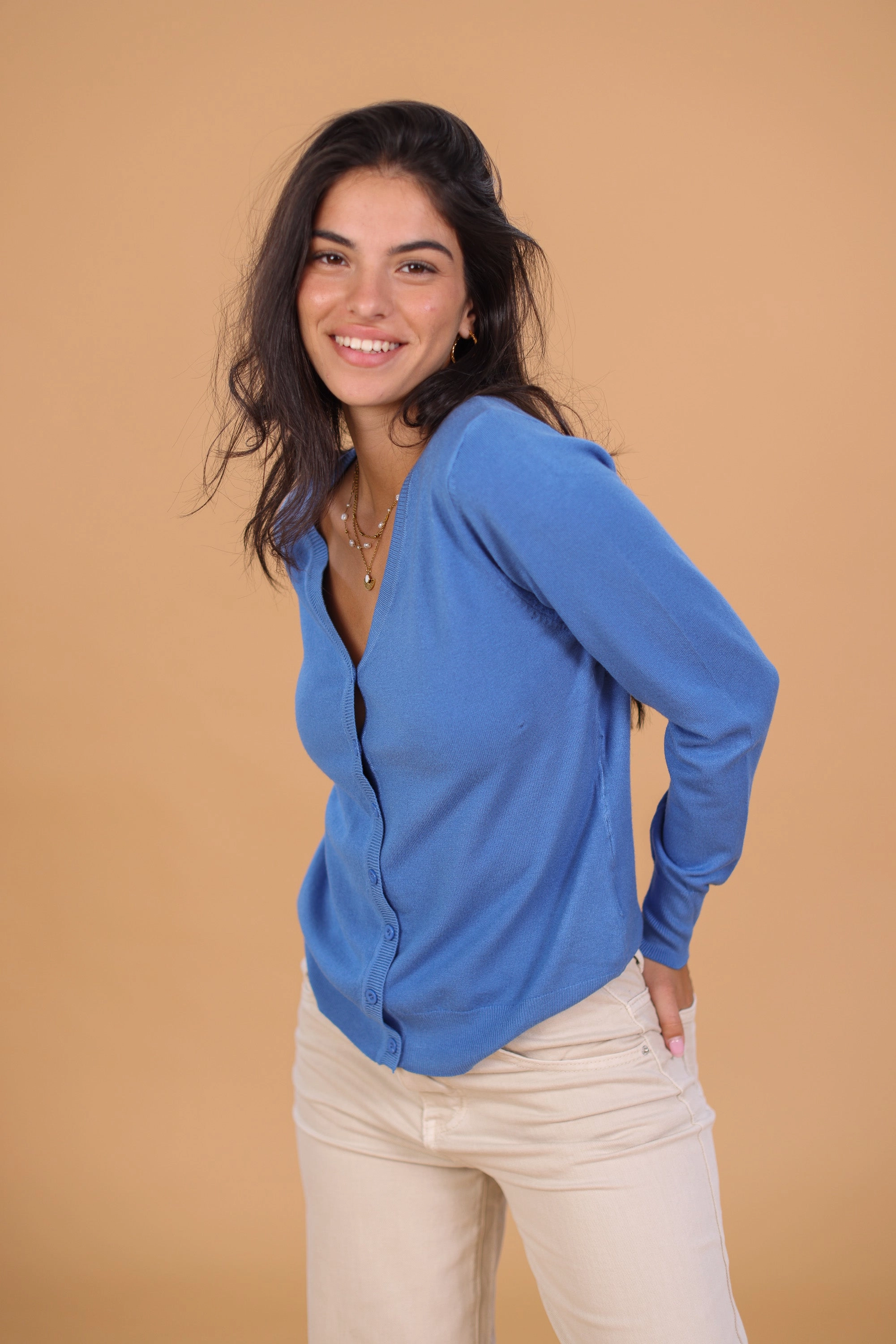 Knit Cardigan Jade Blue Classic Urban Wear
