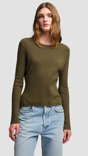 Knit Longsleeve Crew in Stretch Tencel | Ochre product nautical charm market demand